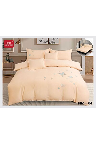 ANATOLIATEKSTILE Premium Cotton Bedding Set with Butterfly Embroidery, Fitted...