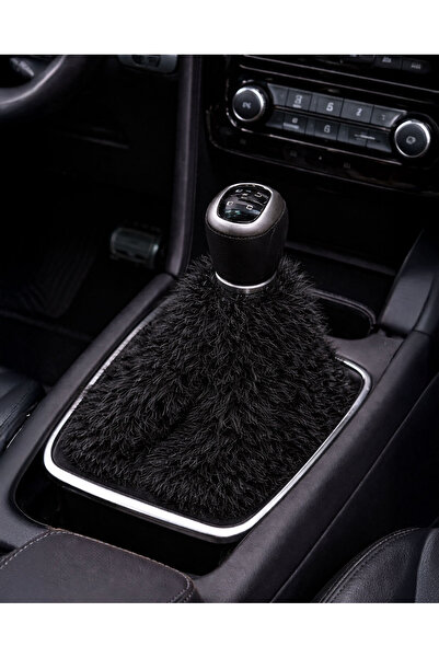 Bigohobi Peluş Vites Körüğü Siyah, Yumuşak Dokulu Vites Aksesuarı