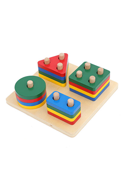 PLANTOYS العاب تكديس خشبية للأطفال ولوحة فرز الأشكال | لعبة تكديس الأشكال اله...