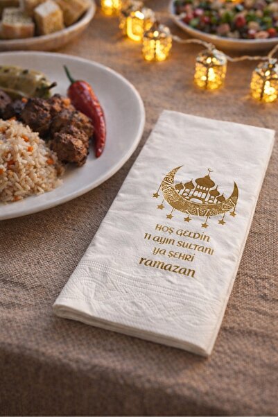 Keyfi Sepet Ramazan Temalı Baskılı Peçete 30’lu Paket – Hoş Geldin 11 Ayın Su...