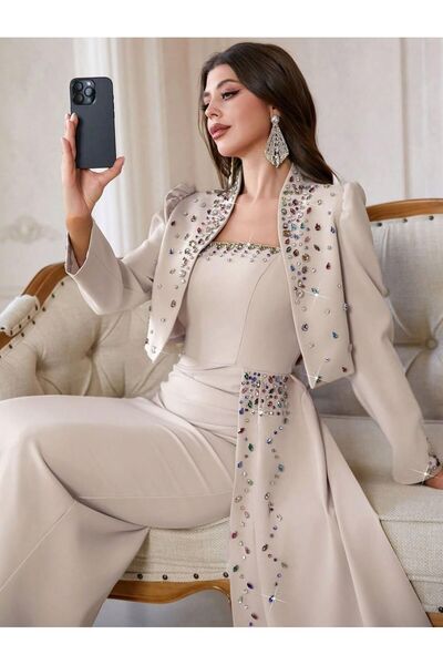 BTROON Barbie evening dress, hand-embroidered jacket