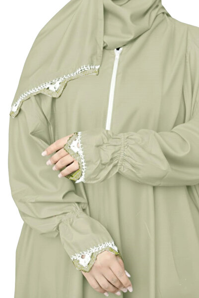 SDD Cool and heavy cotton prayer shawl with attached scarf, wide and comfortable