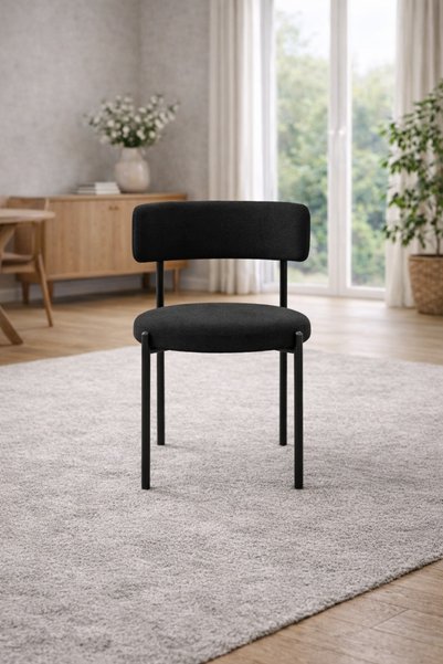 todek home Capri 6 Kişilik Teddy Sandalye Takımı - Modern Metal Ayaklı Mutfak...