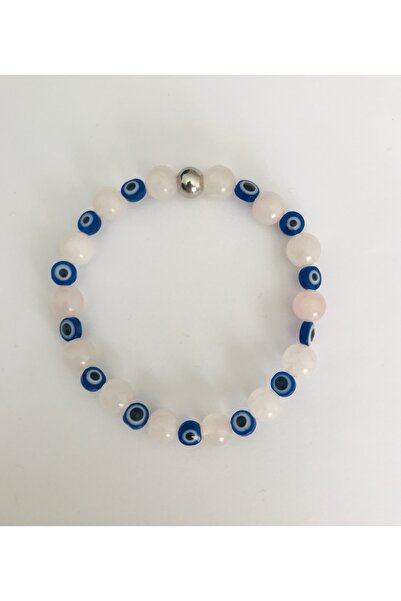 MK tasarım سوار من حجر الكوارتز الوردي الحقيقي - MKT.1.101.61 سوار مريح وملطف...