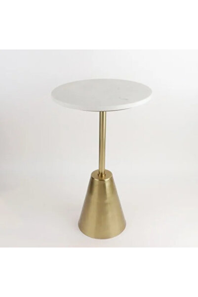 Generic Round side table with marble top and metal base