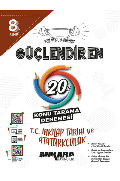 Açı Yayınları 8.Sınıf Ankara Güçlendiren İnkılap Tarihi 20 Li Konu Tarama Den...