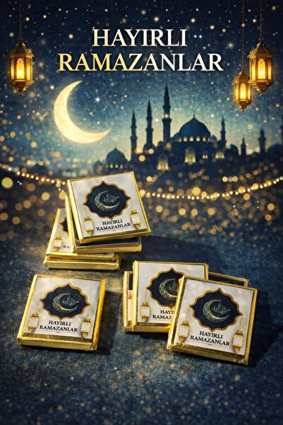 Moon Sisters Ramazan çikolatası 50’li sütlü madlen çikolatası, hediyelik, ikr...