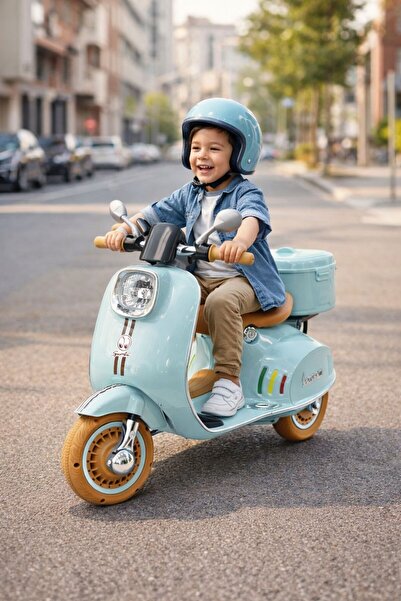 dehkah 6V Children's Tricycle with LED Lights and Music - Electric Motorcycle