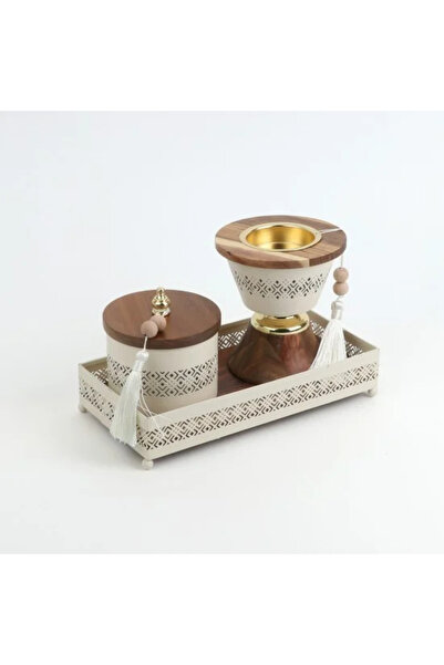Generic Incense burner set with incense box and decorative wooden tray