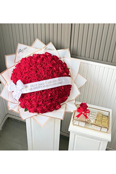 Eminönü Baskı Merkezi Kız isteme Çikolatası 88'li Ve 99 gülle geldim yazılı k...