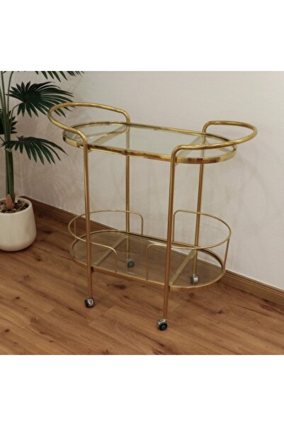 Generic صينية تقديم من طبقتين من الفولاذ الذهبي