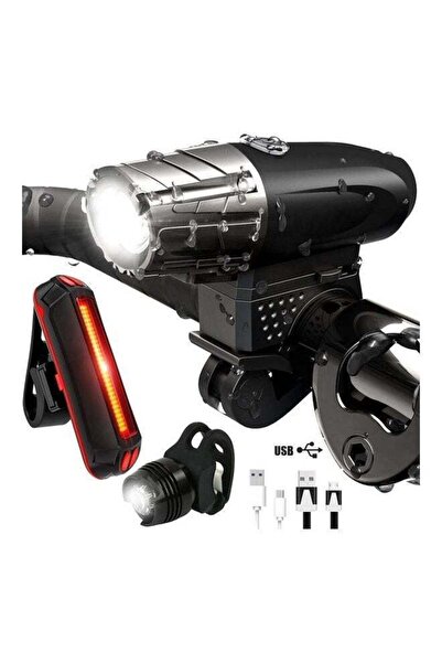 ROCK POW Bike Lights, USB Rechargeable Bike Lights Set