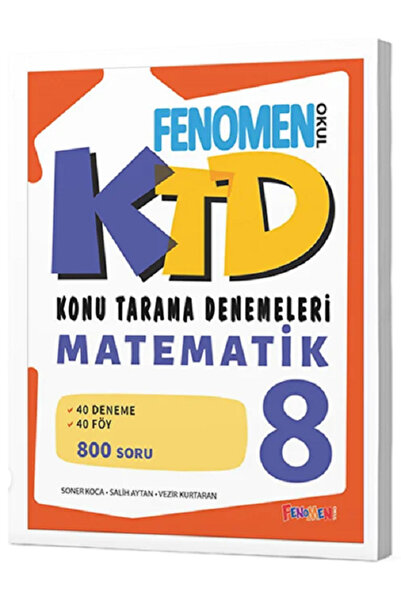 Açı Yayınları 8.Sınıf Fenomen LGS KTD Matematik Konu Tarama Denemeleri / 40 D...