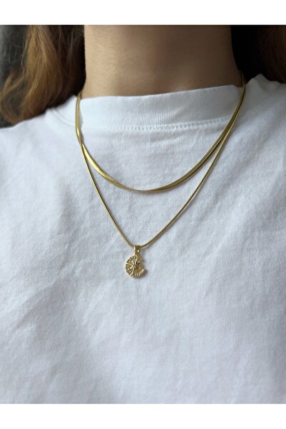 ToffyStore Vip 2-Piece Chain Moon-Star Necklace