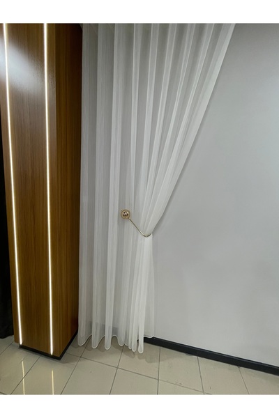 KUTLU HOME Hayal Model 1/3 Sık , Düz Pile Tül Perde