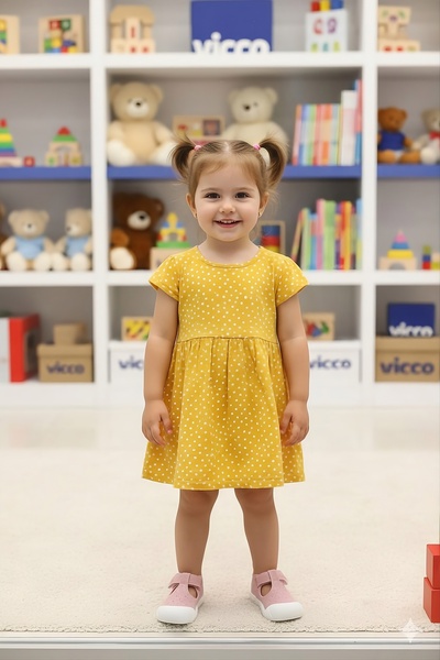 Vicco Summer Baby Girl Velcro First Step Full Orthopedic Daily Shoes. Ultra L...