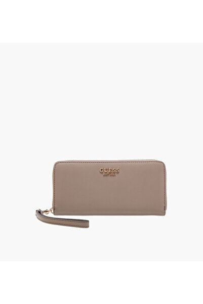 Guess Laurel Solid Wallet with Wristlet Strap