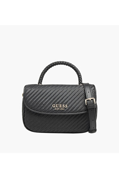 Guess حقيبة كروسبودي مضفرة من ميريما مع إغلاق بزر