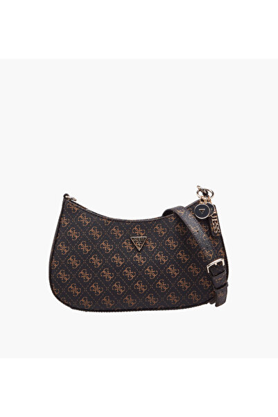 Guess حقيبة كتف NOELLE II بنقشة المونوغرام مع حزام قابل للتعديل