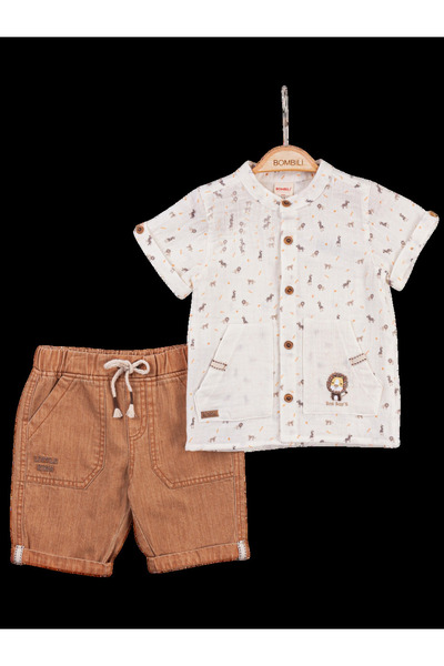 The-kid.co Safari Boys’ 2-Piece Set - Orange