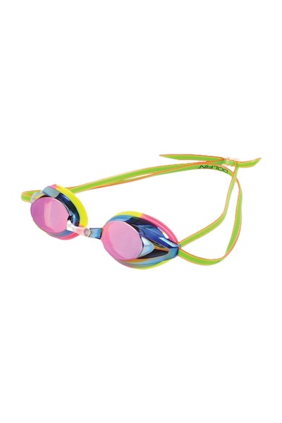 Dolfini Dolfin Charger Reflex swimming goggles with blue mirrored lenses