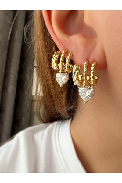 ToffyStore Vip Multiple Heart Earrings