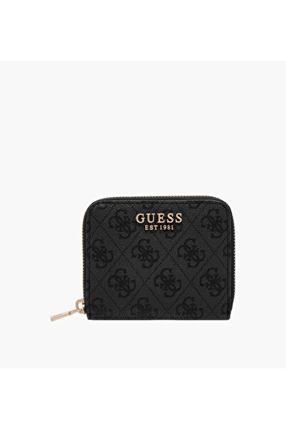 Guess Laurel Slg Small Monogram Print Zip-Around Wallet