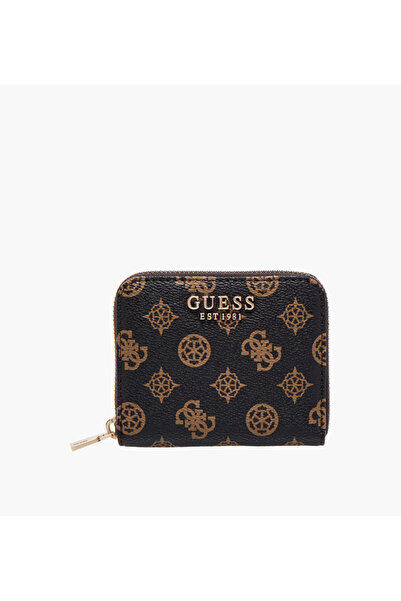Guess محفظة لوريل إس إل جي مطبوع بسحاب إغلاق