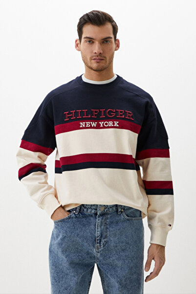 Tommy Hilfiger Mens Monotype Color Blocked SweatShirt