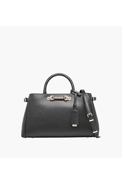 Guess حقيبة ليفيا ذات ملمس مميز مع سحاب للإغلاق