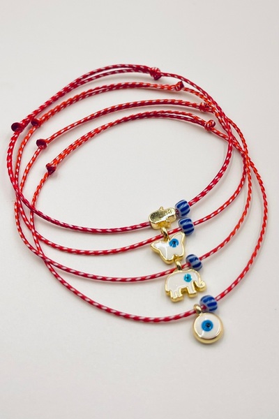 Concept HuBuTU 4 Pieces of Elephant, Butterfly, Evil Eye Figured Cards, Gelat...