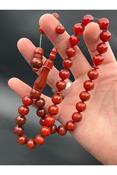 Cemhan Göksal Squeeze Amber Prayer Beads 11X12 mm Handcrafted Special Design ...