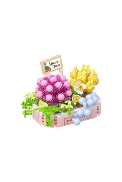 TRUST STORE مجموعة بناء نباتات الصبار من كوكو بلوم بوتيك، أزرق بلون الكوبالت ...