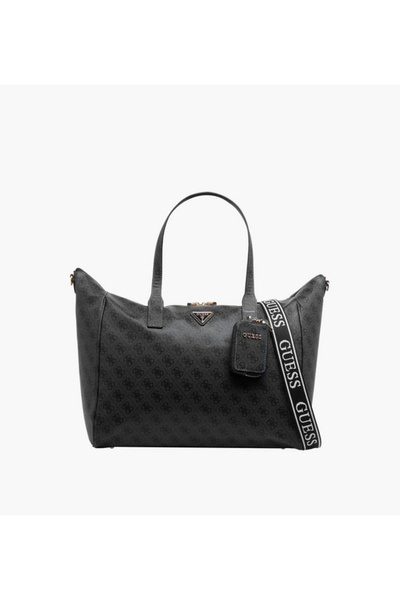 Guess Latona Carryon Monogram Print Tote Bag with Double Handles