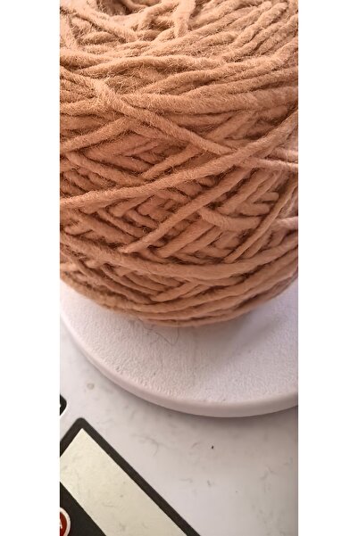 bymila خيط حياكة يدوي من صوف الألبكا بلون كريمي داكن 450 جرام