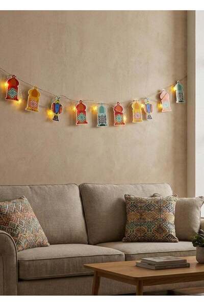 Fun Moment إضاءة حبلية - زينة رمضانية ملونة تضفي الدفء على منزلك