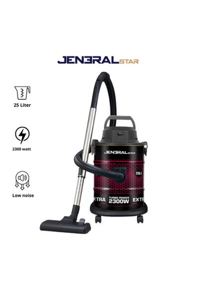 GVC PRO General Star Barrel Vacuum Cleaner 25 Liters, 2300 Watts