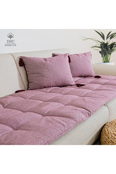 DNC HOMETEX Keten Koltuk Pedi / Koltuk Şiltesi - Evcil Hayvan Dostu, Makinede...