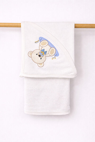 Cicix Baby Hooded Bath Towel Set for Kids - Bear