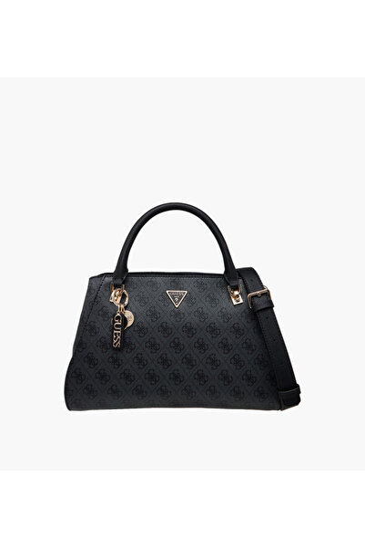 Guess حقيبة نويل 2 بنقشة المونوغرام مع مقابض مزدوجة