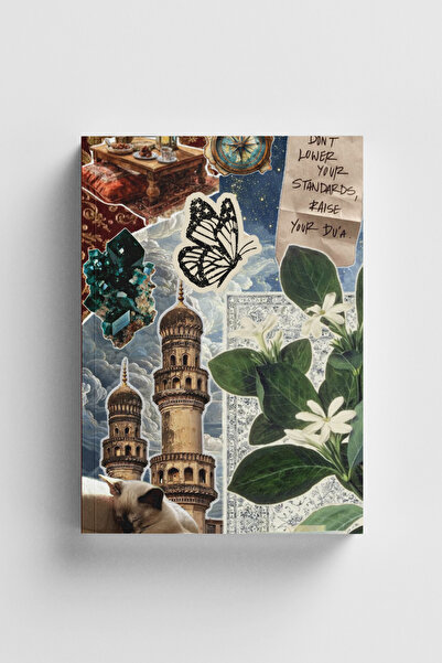Bi Dünya Haber Collage Series 40 Islamic Notebook with Du'Ya and Wudu (Ayatul...
