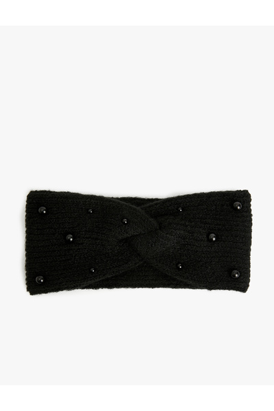 Koton Banda de păr din pluș pentru femei, cu detalii din mărgele
