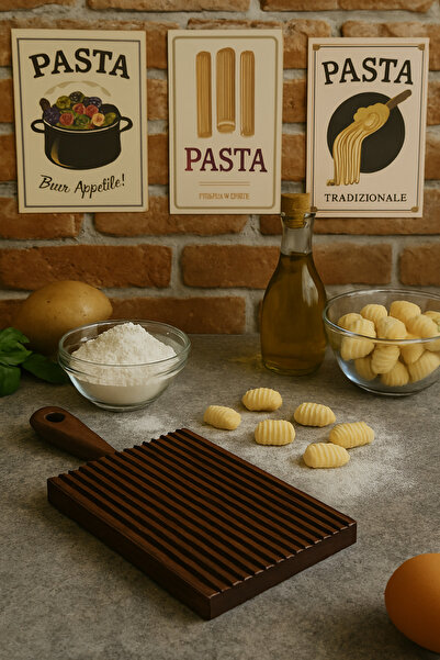 K×MING Gnocchi Italyan Makarna Tahtası ( Plastik ) İtalyan Gnocchi Makarna El...