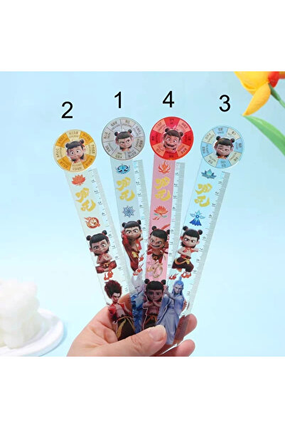 1way 15cm cardboard ruler with a fun rotating disc