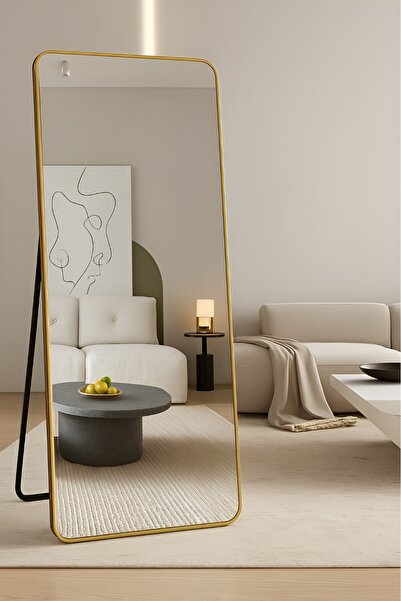 Taimi Large Mirror With Elegant Design 160x50 Cm-full Length Mirror With Gold...