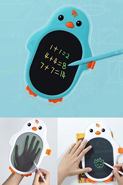 Munico Çocuklar Için Penguen Modelli Eğlenceli Yazı Yazma Tableti Akıllı Yaz ...
