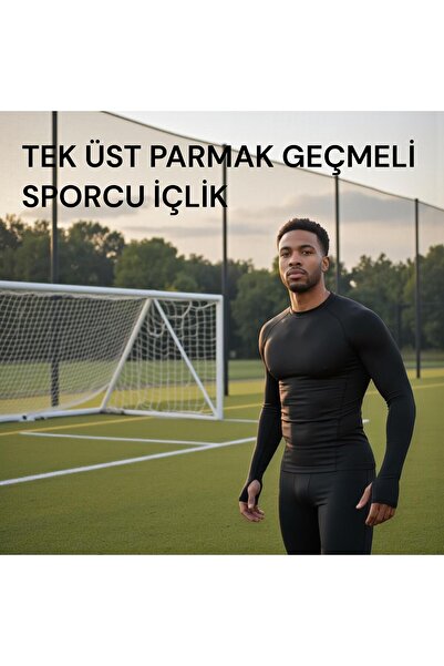 Gök Sports Unisex Parmak Geçmeli Body İçlik Yüksek Kalite Futbol Basketbol Ko...