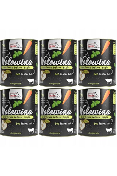 Other Hrană umedă pentru câini SYTA MICHA cu vită, morcov, măr și busuioc 6x800g