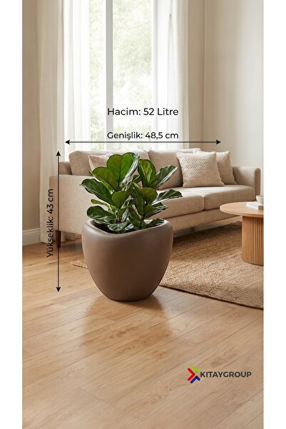 KıtayGroup Lale Saksı Dekoratif Büyük boy Modern Salon ve Bahçe Saksısı 52 Litre