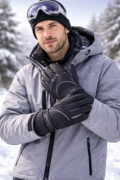 Muraty Mănuși de schi pentru bărbați, pentru adulți, rezistente la vânt, impe...